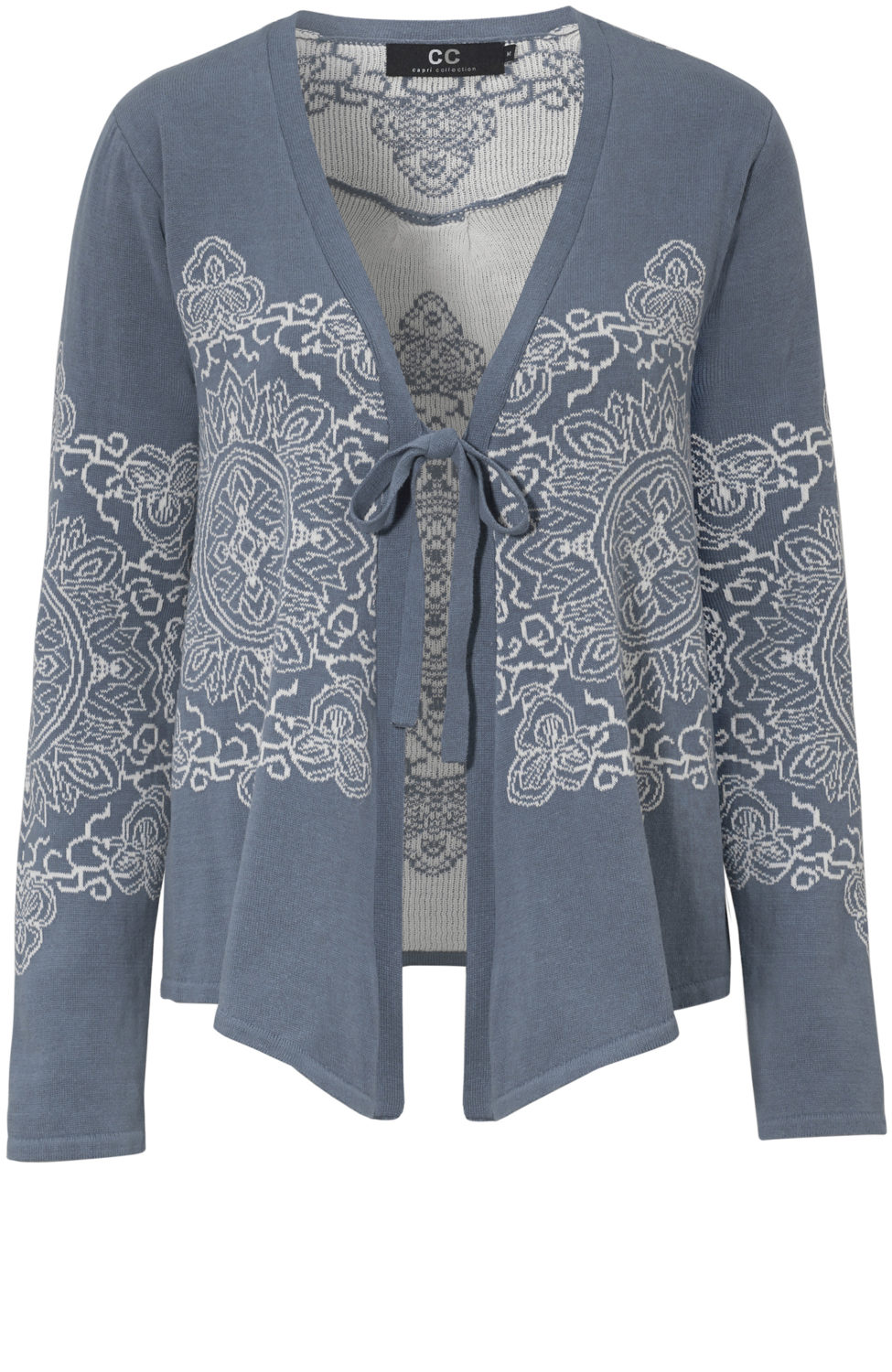 Capri Collection Ines Cardigan Blå/Creme Ladies Fashion