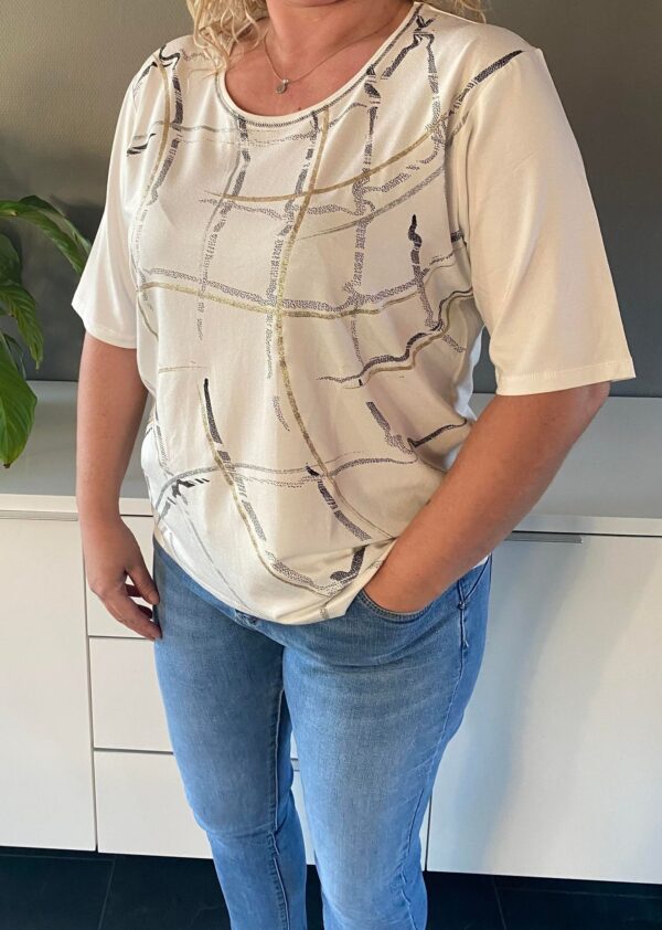 t-shirt med sølv & guld