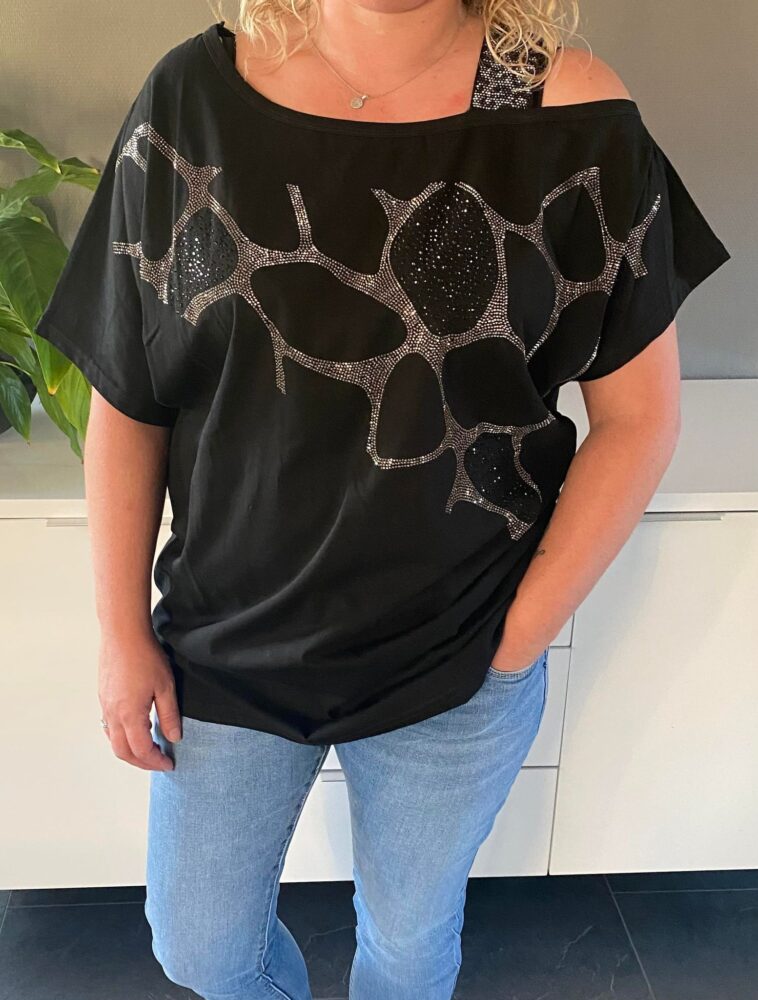 t-shirt med pailletter