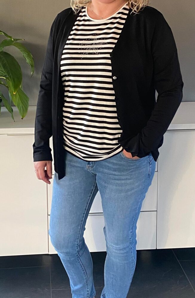 cardigan med v-hals