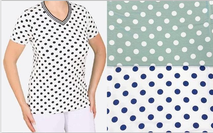 t-shirt med prikker