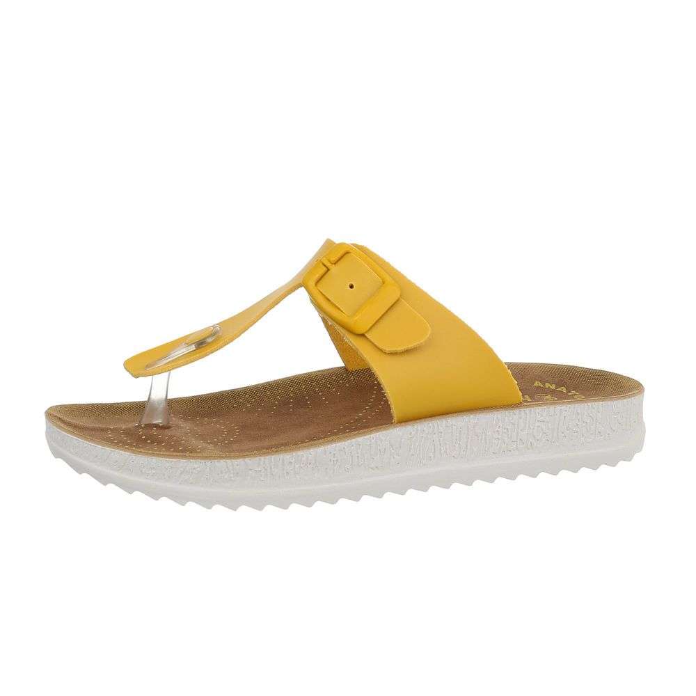 Flade sandale gul