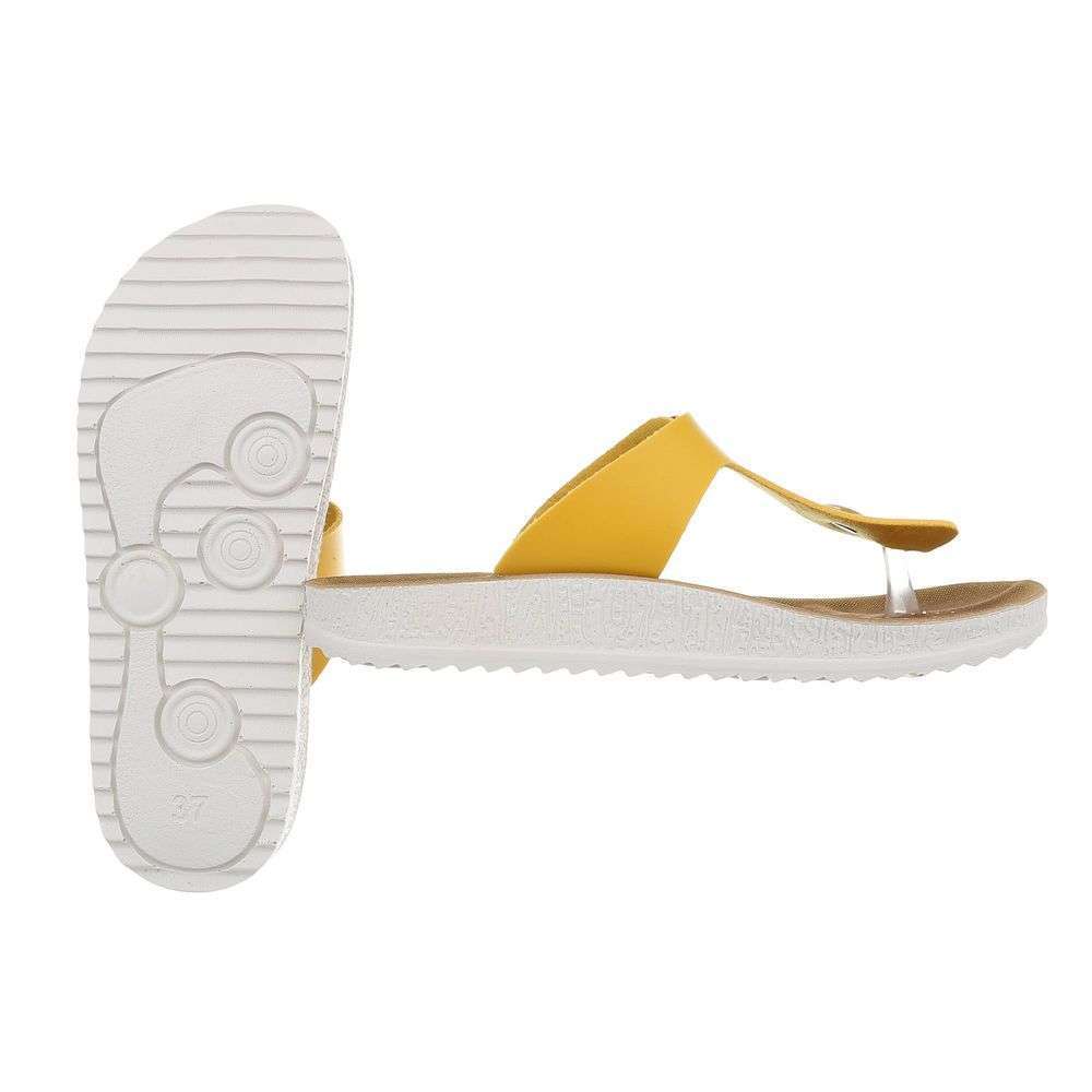 Flade sandale gul